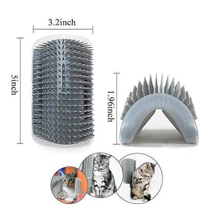 Ultimate Cat Grooming & Massage Combo: Catnip-Infused Wall Brush and Self-Groomer for Happy, Hair-Free Cats