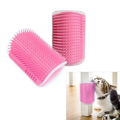 Ultimate Cat Grooming & Massage Combo: Catnip-Infused Wall Brush and Self-Groomer for Happy, Hair-Free Cats