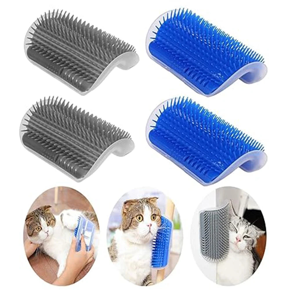 Ultimate Cat Grooming & Massage Combo: Catnip-Infused Wall Brush and Self-Groomer for Happy, Hair-Free Cats